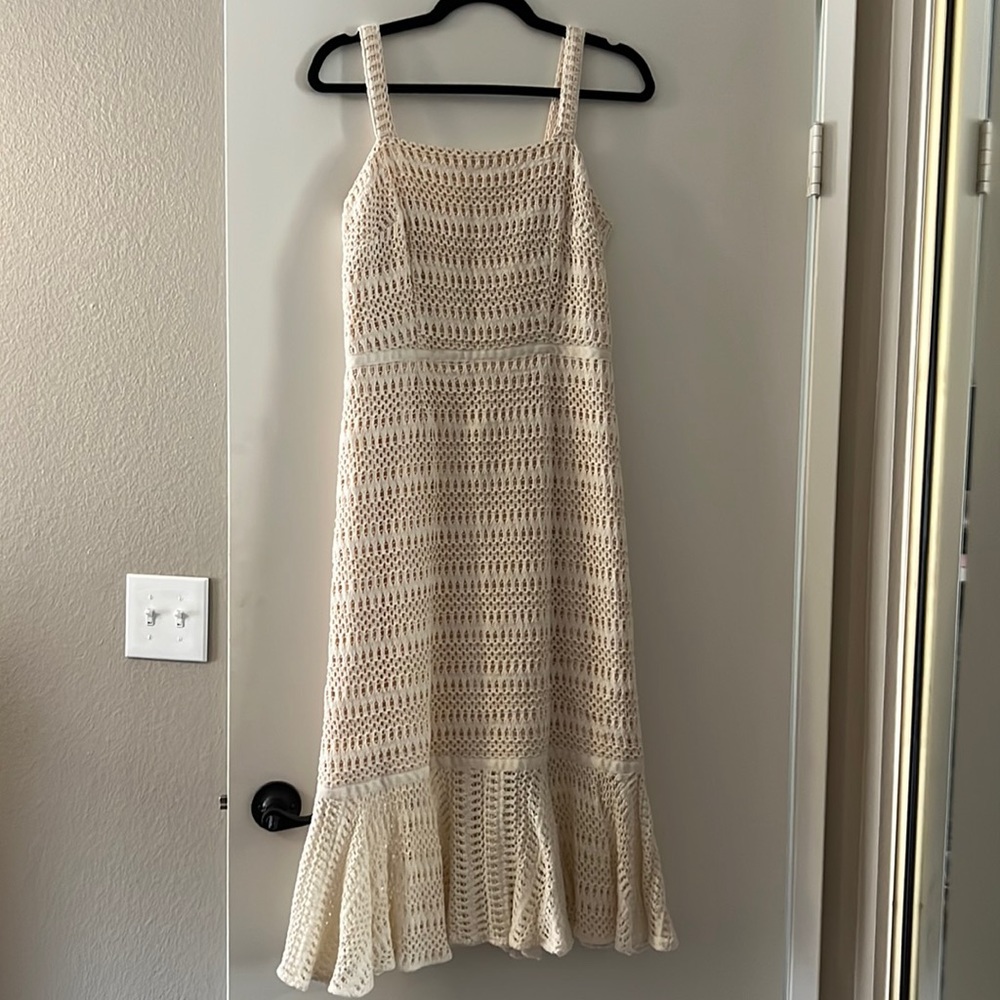 Antonio Melani Knit Cream Midi Dress size 6